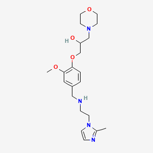 1-[2-methoxy-4-({[2-(2-methyl-1H-imidazol-1-yl)ethyl]amino}methyl)phenoxy]-3-(4-morpholinyl)-2-propanol