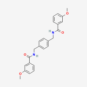 molecular formula C24H24N2O4 B4034085 3-METHOXY-N-[(4-{[(3-METHOXYPHENYL)FORMAMIDO]METHYL}PHENYL)METHYL]BENZAMIDE 