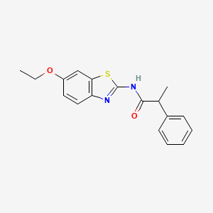 N-(6-ethoxy-1,3-benzothiazol-2-yl)-2-phenylpropanamide