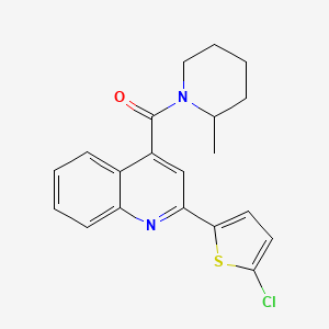 [2-(5-Chlorothiophen-2-yl)quinolin-4-yl](2-methylpiperidin-1-yl)methanone