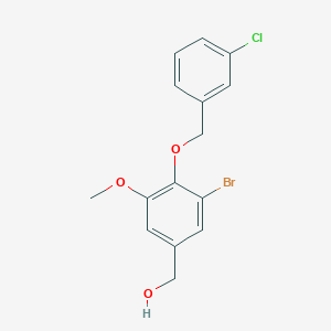 {3-bromo-4-[(3-chlorobenzyl)oxy]-5-methoxyphenyl}methanol