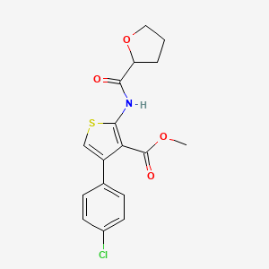 molecular formula C17H16ClNO4S B4034116 Methyl 4-(4-chlorophenyl)-2-[(tetrahydrofuran-2-ylcarbonyl)amino]thiophene-3-carboxylate 