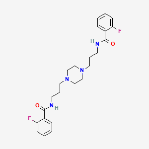 2-FLUORO-N-[3-(4-{3-[(2-FLUOROPHENYL)FORMAMIDO]PROPYL}PIPERAZIN-1-YL)PROPYL]BENZAMIDE