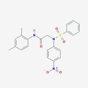 molecular formula C22H21N3O5S B403415 N-(2,4-dimethylphenyl)-2-[(4-nitrophenyl)(phenylsulfonyl)amino]acetamide CAS No. 6168-63-4