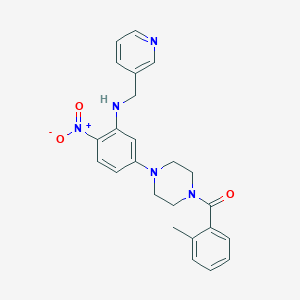 5-[4-(2-METHYLBENZOYL)PIPERAZIN-1-YL]-2-NITRO-N-[(PYRIDIN-3-YL)METHYL]ANILINE