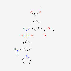 Dimethyl 5-[(3-amino-4-pyrrolidin-1-ylphenyl)sulfonylamino]benzene-1,3-dicarboxylate