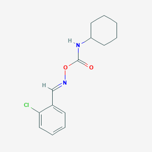 molecular formula C14H17ClN2O2 B403419 1-Chloro-2-[({[(cyclohexylamino)carbonyl]oxy}imino)methyl]benzene 
