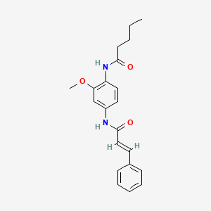 N-[3-methoxy-4-(pentanoylamino)phenyl]-3-phenylacrylamide