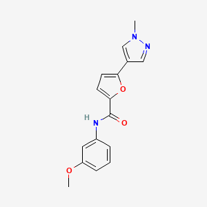 N-(3-methoxyphenyl)-5-(1-methylpyrazol-4-yl)furan-2-carboxamide