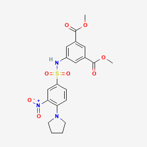 Dimethyl 5-[(3-nitro-4-pyrrolidin-1-ylphenyl)sulfonylamino]benzene-1,3-dicarboxylate