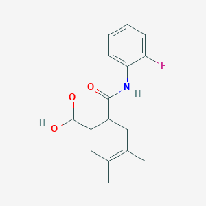 6-[(2-Fluorophenyl)carbamoyl]-3,4-dimethylcyclohex-3-ene-1-carboxylic acid