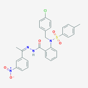 N-(4-chlorobenzyl)-N-(2-{[2-(1-{3-nitrophenyl}ethylidene)hydrazino]carbonyl}phenyl)-4-methylbenzenesulfonamide