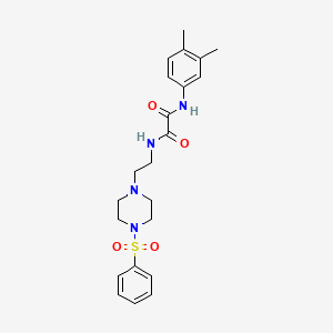 N-(3,4-dimethylphenyl)-N'-{2-[4-(phenylsulfonyl)-1-piperazinyl]ethyl}ethanediamide