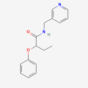 molecular formula C16H18N2O2 B4034314 2-phenoxy-N-(pyridin-3-ylmethyl)butanamide 