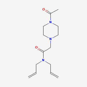 molecular formula C14H23N3O2 B4034342 2-(4-acetylpiperazin-1-yl)-N,N-diallylacetamide 