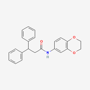 N-(2,3-dihydro-1,4-benzodioxin-6-yl)-3,3-diphenylpropanamide