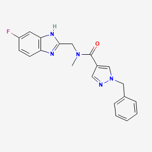 1-benzyl-N-[(6-fluoro-1H-benzimidazol-2-yl)methyl]-N-methyl-1H-pyrazole-4-carboxamide