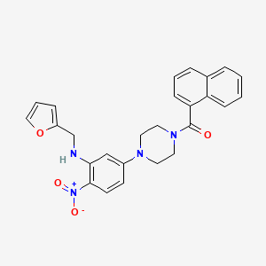 (2-furylmethyl){5-[4-(1-naphthoyl)-1-piperazinyl]-2-nitrophenyl}amine