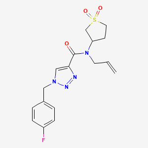 molecular formula C17H19FN4O3S B4034411 N-allyl-N-(1,1-dioxidotetrahydro-3-thienyl)-1-(4-fluorobenzyl)-1H-1,2,3-triazole-4-carboxamide 