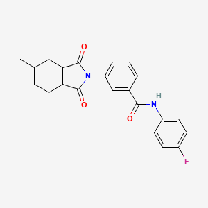 N-(4-fluorophenyl)-3-(5-methyl-1,3-dioxooctahydro-2H-isoindol-2-yl)benzamide