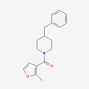 molecular formula C18H21NO2 B4034420 (4-BENZYLPIPERIDINO)(2-METHYL-3-FURYL)METHANONE 