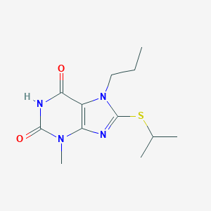 molecular formula C12H18N4O2S B403444 3-methyl-8-(propan-2-ylsulfanyl)-7-propyl-3,7-dihydro-1H-purine-2,6-dione CAS No. 331726-31-9