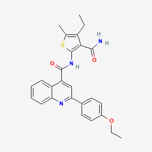 N-[3-(aminocarbonyl)-4-ethyl-5-methyl-2-thienyl]-2-(4-ethoxyphenyl)-4-quinolinecarboxamide