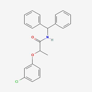 2-(3-chlorophenoxy)-N-(diphenylmethyl)propanamide