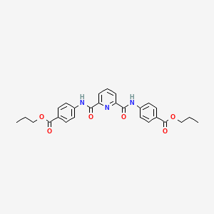 molecular formula C27H27N3O6 B4034503 dipropyl 4,4'-[2,6-pyridinediylbis(carbonylimino)]dibenzoate 