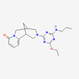 molecular formula C19H26N6O2 B4034522 11-[4-Ethoxy-6-(propylamino)-1,3,5-triazin-2-yl]-7,11-diazatricyclo[7.3.1.02,7]trideca-2,4-dien-6-one 