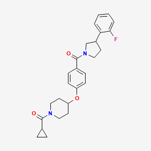 1-(cyclopropylcarbonyl)-4-(4-{[3-(2-fluorophenyl)-1-pyrrolidinyl]carbonyl}phenoxy)piperidine