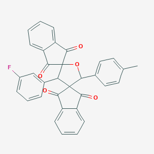 molecular formula C33H21FO5 B403454 3'-(3-Fluorophenyl)-5'-(4-methylphenyl)dispiro[indene-2,2'-furan-4',2''-indene]-1,1'',3,3''-tetrone CAS No. 352443-23-3