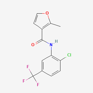 molecular formula C13H9ClF3NO2 B4034552 N-[2-chloro-5-(trifluoromethyl)phenyl]-2-methylfuran-3-carboxamide 