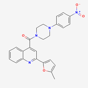 molecular formula C25H22N4O4 B4034555 [2-(5-METHYL-2-FURYL)-4-QUINOLYL][4-(4-NITROPHENYL)PIPERAZINO]METHANONE 