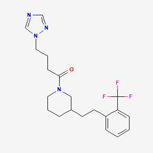 1-[4-(1H-1,2,4-triazol-1-yl)butanoyl]-3-{2-[2-(trifluoromethyl)phenyl]ethyl}piperidine