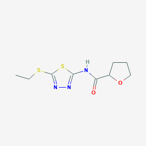 molecular formula C9H13N3O2S2 B4034588 N-[5-(ethylsulfanyl)-1,3,4-thiadiazol-2-yl]tetrahydro-2-furancarboxamide 