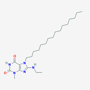 molecular formula C24H43N5O2 B403460 8-(ethylamino)-7-hexadecyl-3-methyl-3,7-dihydro-1H-purine-2,6-dione CAS No. 374703-07-8