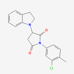 1-(3-chloro-4-methylphenyl)-3-(2,3-dihydro-1H-indol-1-yl)pyrrolidine-2,5-dione