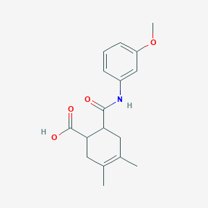 6-[(3-METHOXYANILINO)CARBONYL]-3,4-DIMETHYL-3-CYCLOHEXENE-1-CARBOXYLIC ACID