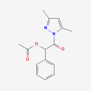 2-(3,5-dimethyl-1H-pyrazol-1-yl)-2-oxo-1-phenylethyl acetate