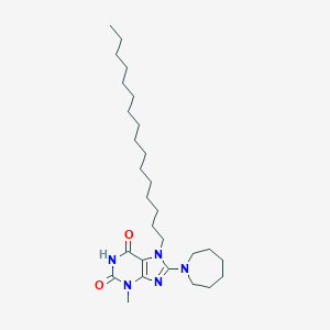 molecular formula C28H49N5O2 B403466 8-Azepan-1-yl-7-hexadecyl-3-methyl-3,7-dihydro-purine-2,6-dione CAS No. 304875-63-6
