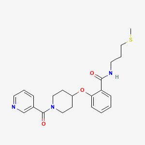 N-[3-(methylthio)propyl]-2-{[1-(3-pyridinylcarbonyl)-4-piperidinyl]oxy}benzamide