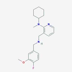 N-cyclohexyl-3-{[(4-fluoro-3-methoxybenzyl)amino]methyl}-N-methyl-2-pyridinamine