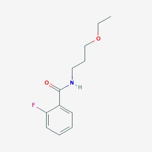 molecular formula C12H16FNO2 B4034682 N-(3-ethoxypropyl)-2-fluorobenzamide 