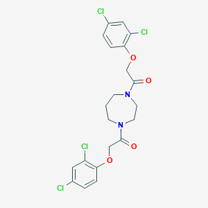 molecular formula C21H20Cl4N2O4 B403470 1,4-Bis[(2,4-dichlorophenoxy)acetyl]-1,4-diazepane 