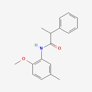 molecular formula C17H19NO2 B4034716 N-(2-methoxy-5-methylphenyl)-2-phenylpropanamide 