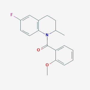 molecular formula C18H18FNO2 B4034746 (6-fluoro-2-methyl-3,4-dihydroquinolin-1(2H)-yl)(2-methoxyphenyl)methanone 