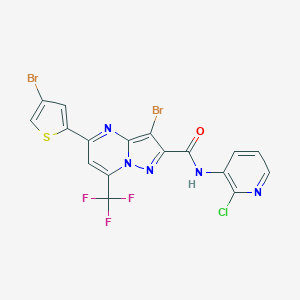 molecular formula C17H7Br2ClF3N5OS B403475 3-bromo-5-(4-bromo-2-thienyl)-N-(2-chloro-3-pyridinyl)-7-(trifluoromethyl)pyrazolo[1,5-a]pyrimidine-2-carboxamide 