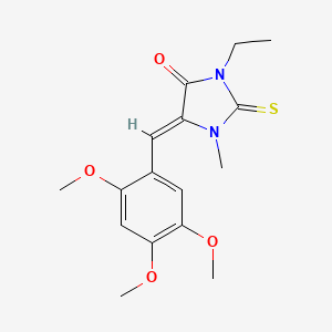 3-ethyl-1-methyl-2-thioxo-5-(2,4,5-trimethoxybenzylidene)-4-imidazolidinone