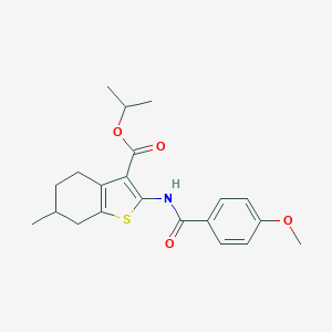 Isopropyl 2-[(4-methoxybenzoyl)amino]-6-methyl-4,5,6,7-tetrahydro-1-benzothiophene-3-carboxylate